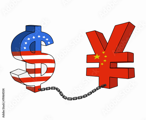 Us Dollar And Chinese Yuan Currency In World Finance Situation While Us Dollar And Chinese Yuan Currency In World Finance Situation While Usd Pull Each