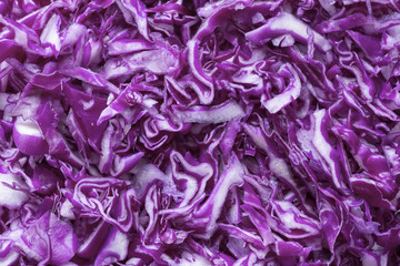 Closeup chopped red cabbage