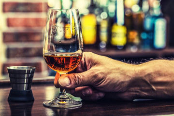  Alcoholism. Hand alcoholic and drink the distillate brandy or cognac.