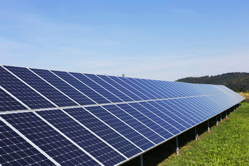 Solar Power Station in the summer Nature