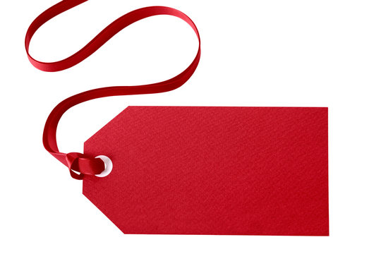 Red gift or price tag