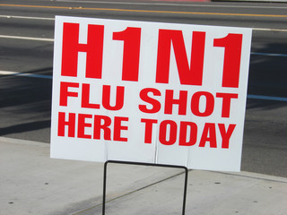 swine h1n1 flu shot sign