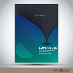 Vector brochure, flyer, cover design template. Can be used as concept for your graphic design. Proportionally for A4 size