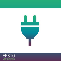 Electric plug vector icon.