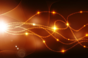 Abstract technology background with bright flare