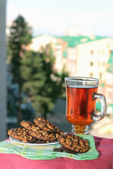 cookies with nuts and chocolate