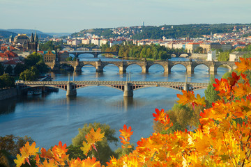 Bridges of Prague over VLtava river