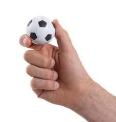 Fototapeta premium Hands with soccer ball