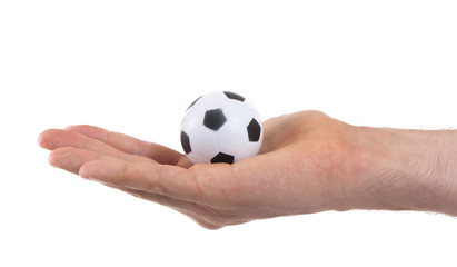 Fototapeta premium Hands with soccer ball