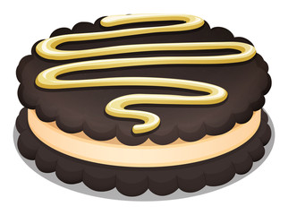 Sandwich cookie with cream