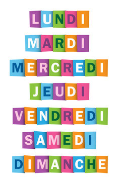Ic&ocirc;ne Vecteur JOURS DE LA SEMAINE