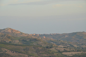 View of the city of Bivona, Sicily