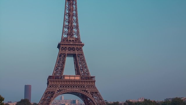 Eiffel Tower With Gardens Of The Trocadero Dusk 3