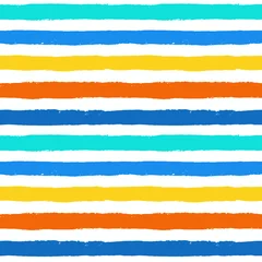 Blackout roller blinds Horizontal stripes Vector Brush Strokes Colorful Seamless Pattern