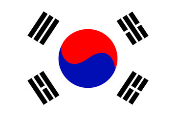 vector flag of South Korea 