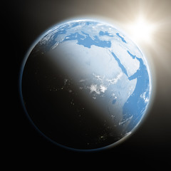 Sunrise over Africa