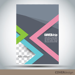 Vector brochure, flyer, cover design template. Can be used as concept for your graphic design. Proportionally for A4 size
