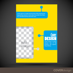 Vector brochure, flyer, cover design template. Can be used as concept for your graphic design. Proportionally for A4 size
