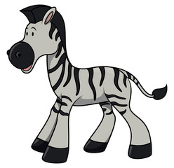 Fototapeta na wymiar Zebra cartoon illustration