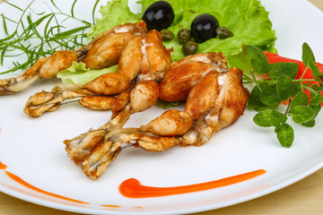 Fried frog legs