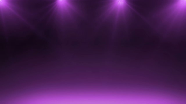 Animated purple spot lighting background. Looping motion design.