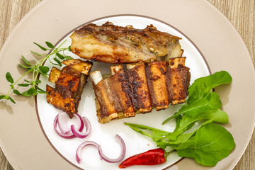 Roasted lamb ribs