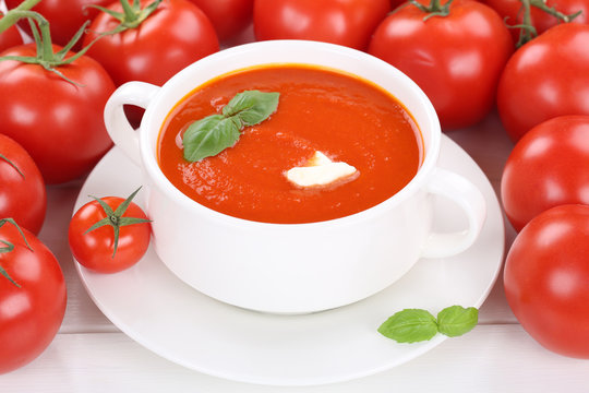 Tomatensuppe Tomaten Suppe in Suppentasse
