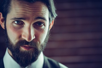 Close-up portrait of confident man 