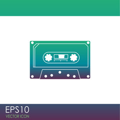 Cassette vector icon.