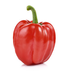 red pepper over white background