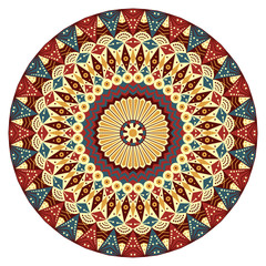 Round ethnic pattern - 91481725