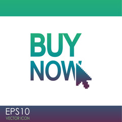 Buy now vector icon. Online buying symbol.