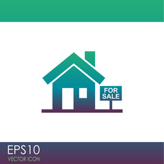 House for sale vector icon. Broker symbol.
