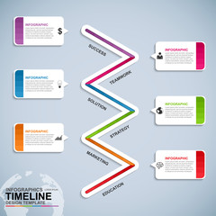Infographics vector design template