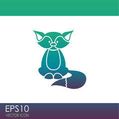 Fox vector icon. Animal symbol.