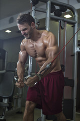 Obraz na płótnie Canvas Bodybuilder working out