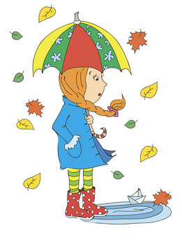 Девочка с зонтом