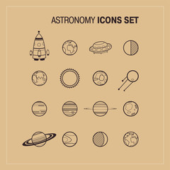 Astronomy Icons Set © andrii_popovych