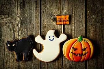 Halloween homemade gingerbread cookies