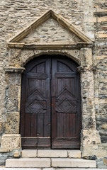 Fototapeta na wymiar Porte entrée église Notre-Dame de l'Assomption