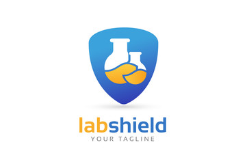 Laboratory equipment vector logo