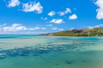 Plakat baie aux huitres, île Rodrigues, Maurice 
