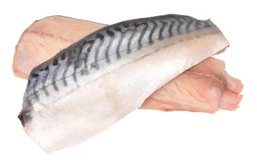 Papier Peint photo autocollant Poisson Raw Mackerel Fish Fillets
