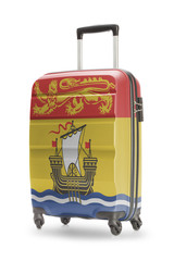 Suitcase with Canadian territory or province flag series - New Brunswick