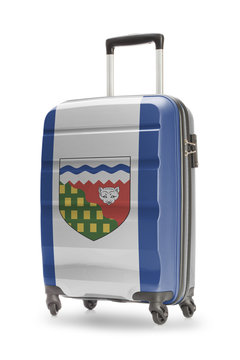 Suitcase with Canadian territory or province flag series - Northwest Territories