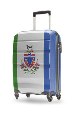 Suitcase with Canadian territory or province flag series - Yukon