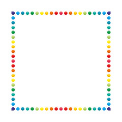 Dotted frame corner design template invitation, greeting, presentation, card, letter, paper, brochure, etc... Vector graphic template.