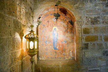 Cour intérieure de l' abbaye de fontfroide
