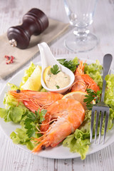 shrimp and sauce