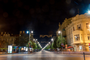 Fototapeta na wymiar night views of city Vilnius